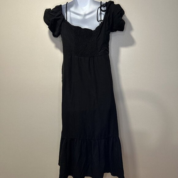 ASTR the label Women’s Aleda Dress Retail $80.52 Midi Ruffle Cut Out Large - Picture 9 of 12